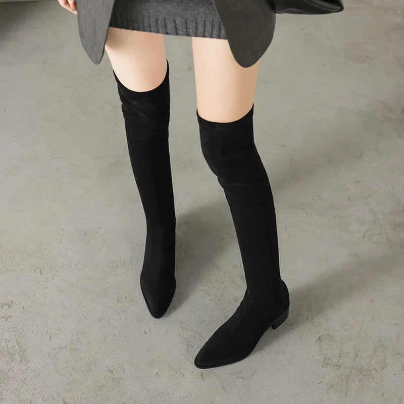 Over the Knee Stretch Boots