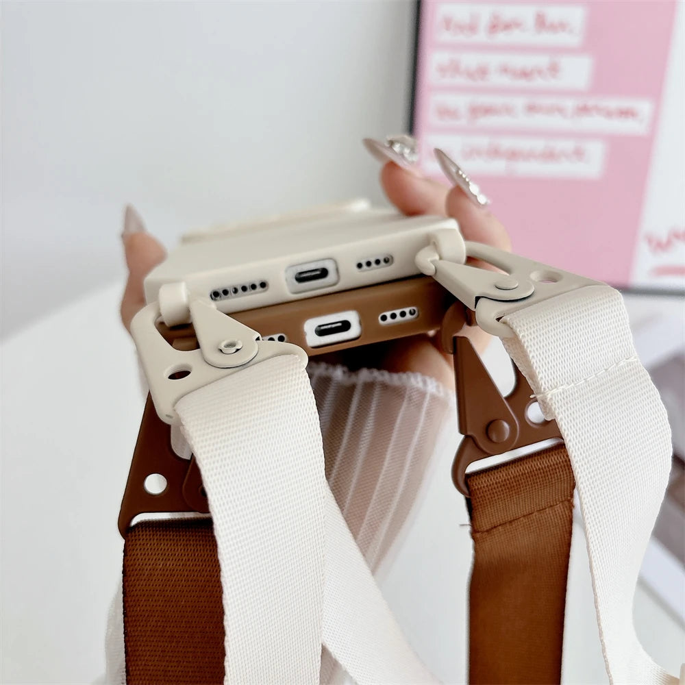 Crossbody Lanyard Silicone Case For iPhone