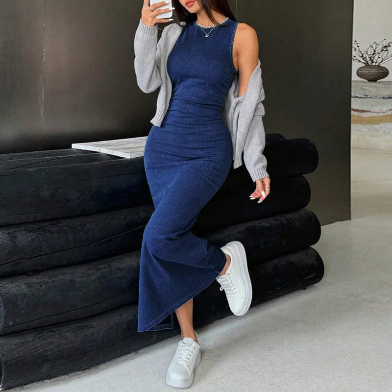 Denim Maxi Dress