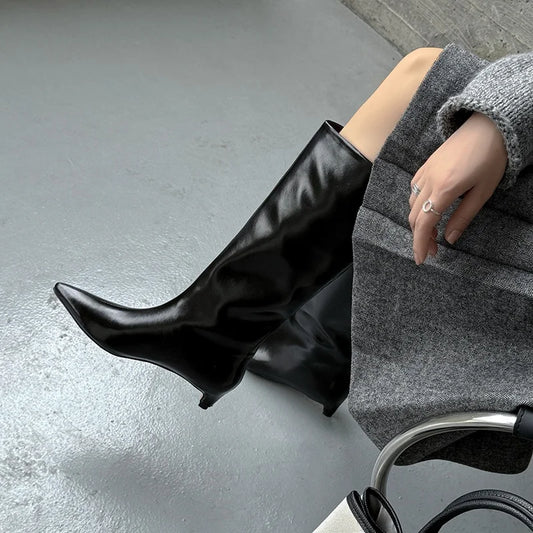 Kitten Heel Knee-high Boots