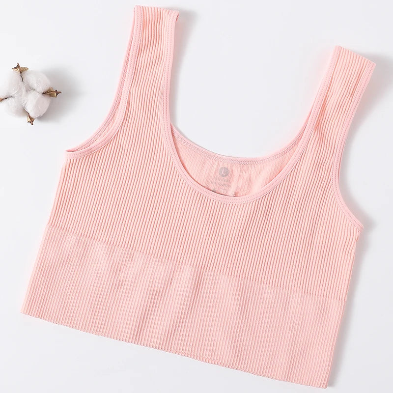 Ribbed Crop Top Bra