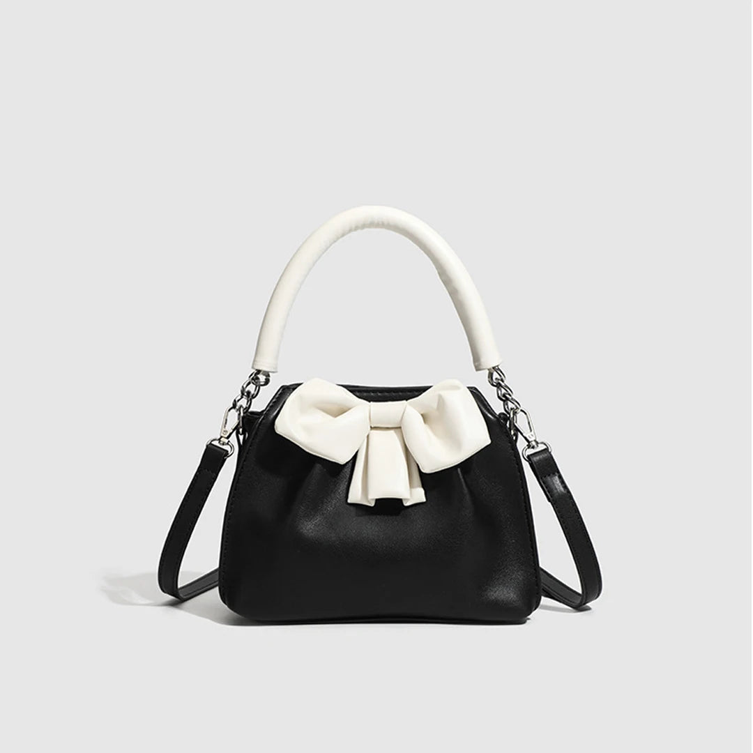 Black and White Bow Handbag