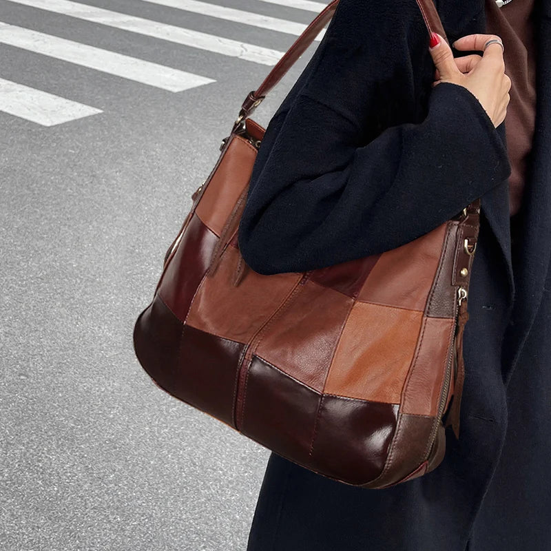 Genuine Leather Large Capacity Tote Bag