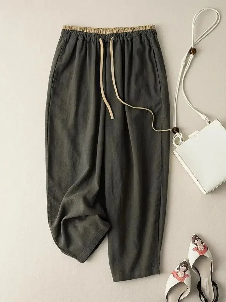 Loose Drawstring Harem Pants