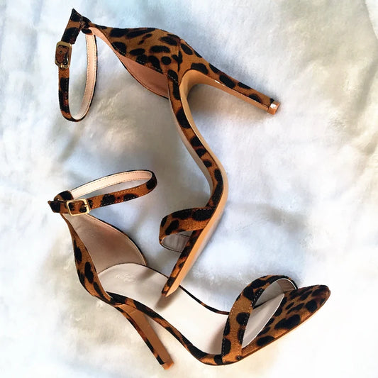 Leopard Print Open Toe Sandals