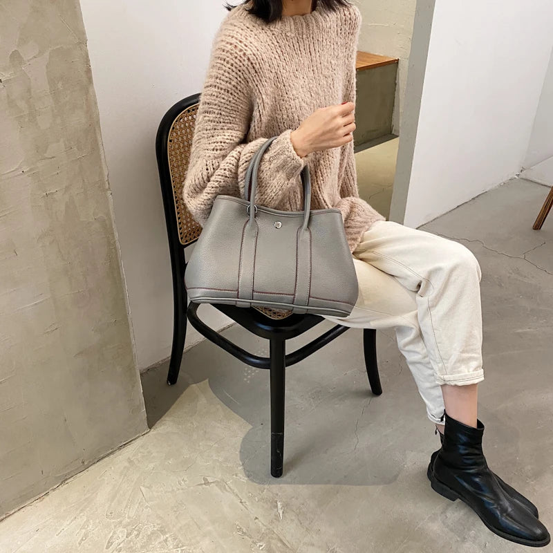 Medium Sized Leather Handbag