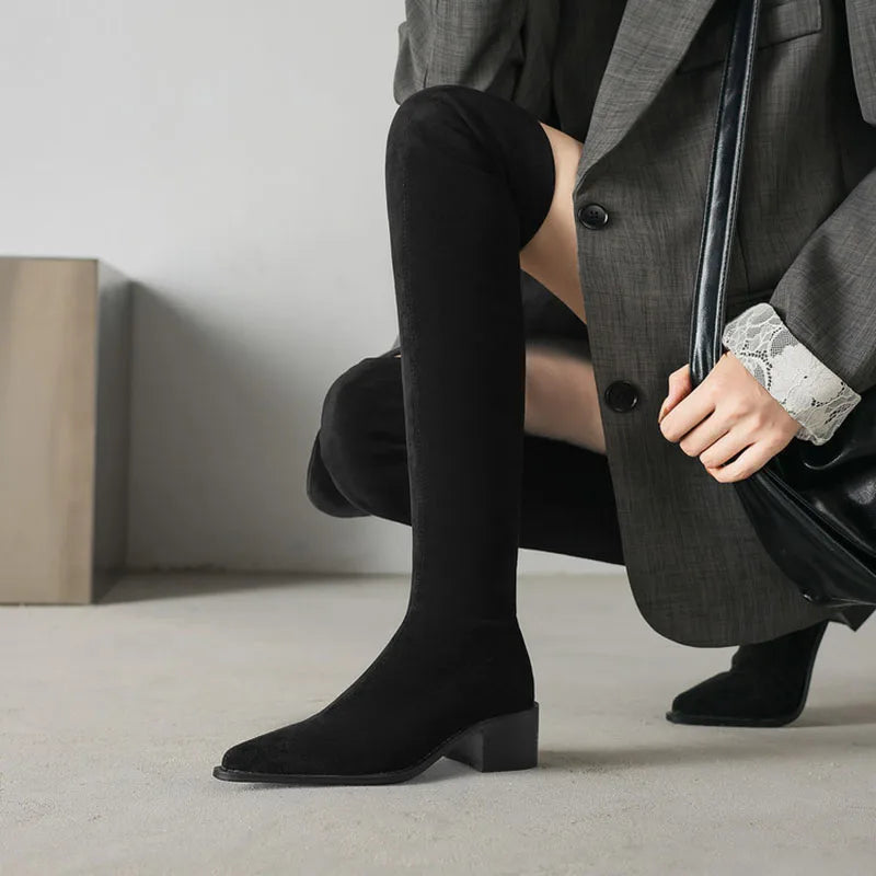 Over the Knee Stretch Boots
