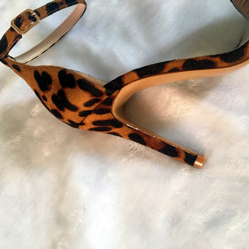 Leopard Print Open Toe Sandals