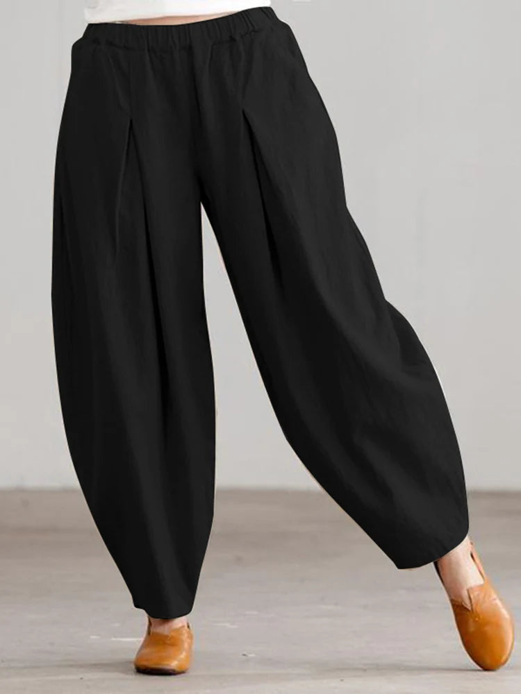 Barrel Cotton Trousers