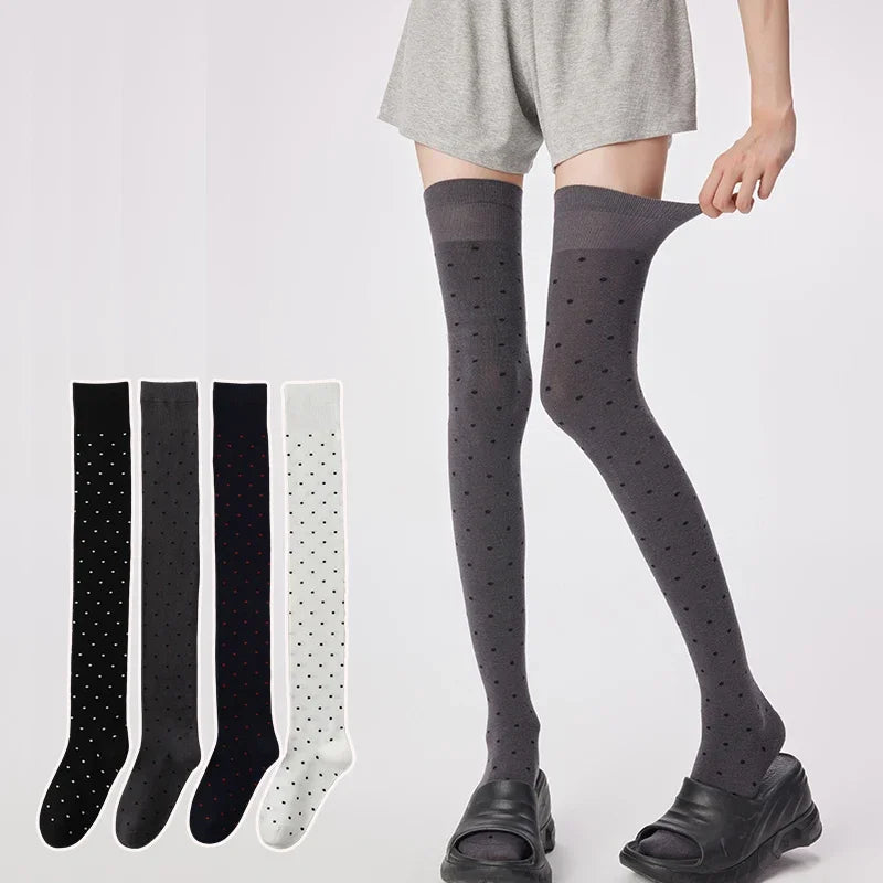Polka Dot Over the Knee Socks