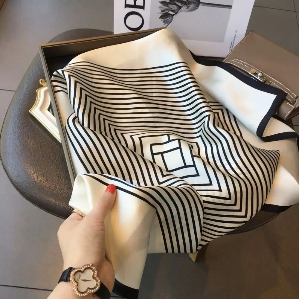 Black and White Handkerchief