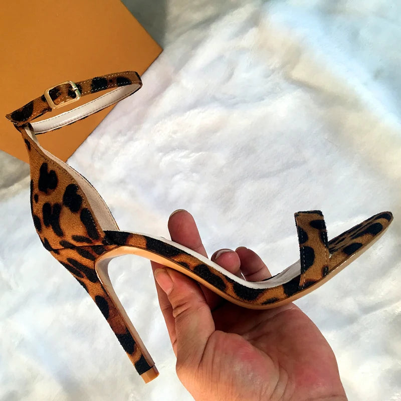 Leopard Print Open Toe Sandals