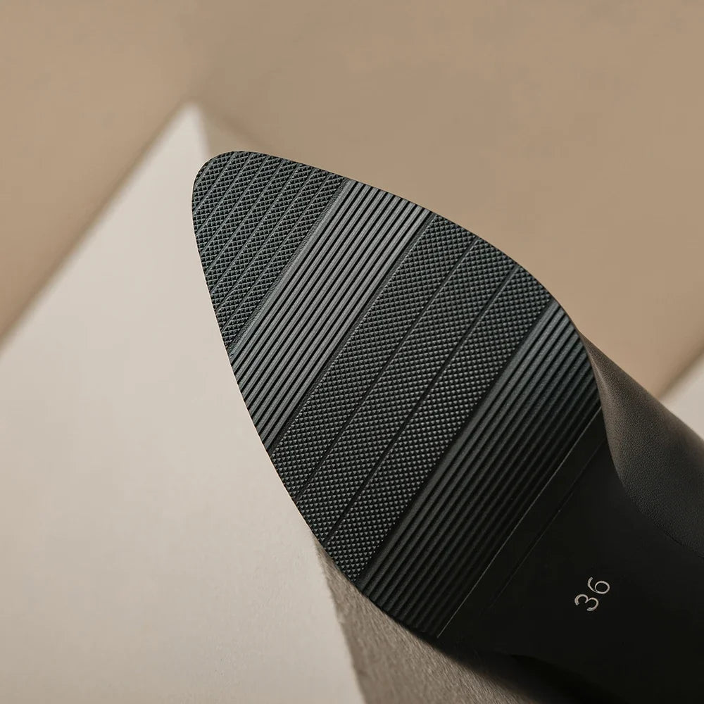 Pointed Toe Heeled Ankle Boots