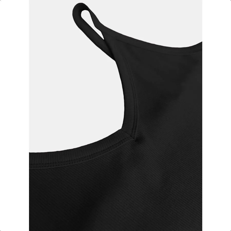 Spaghetti Strap Ribbed Tank Top