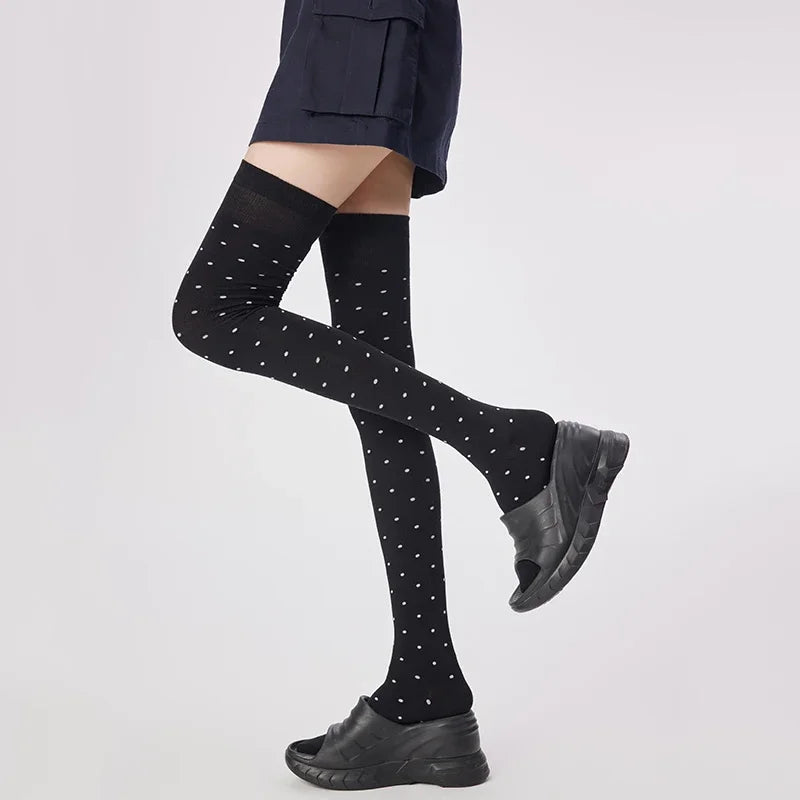 Polka Dot Over the Knee Socks