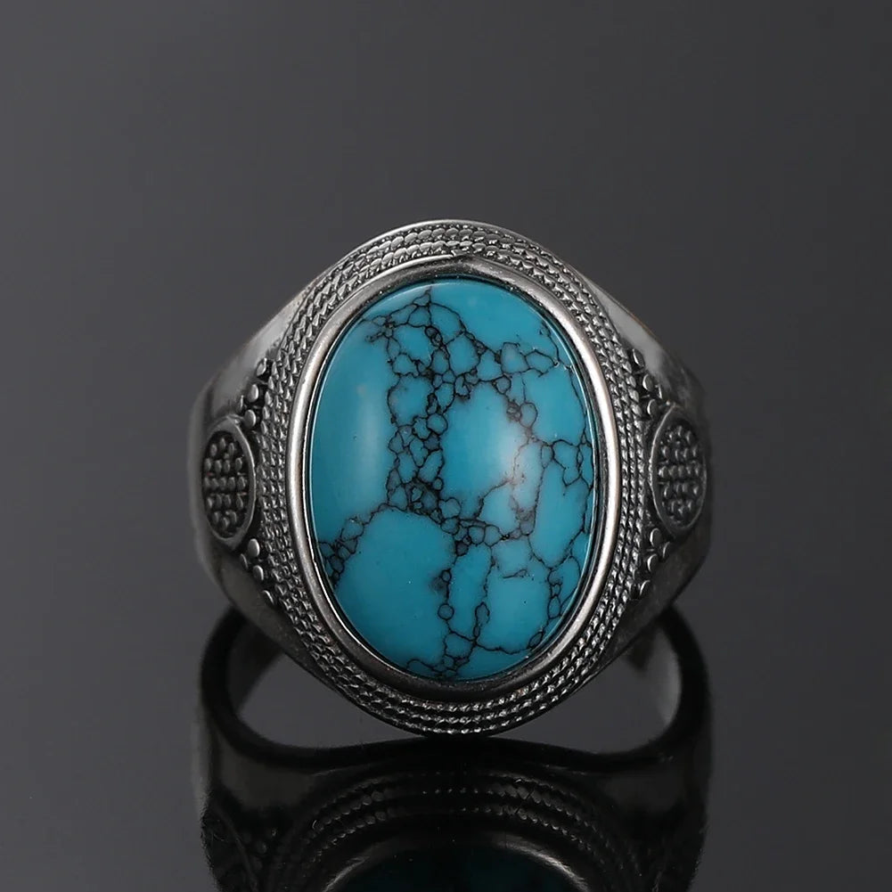 Natural Turquoise and Silver Ring