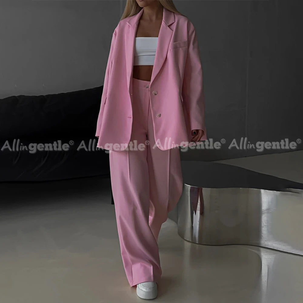 Loose Fit Single-Breasted Suit