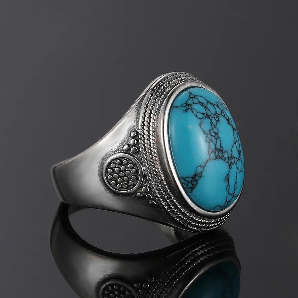 Natural Turquoise and Silver Ring