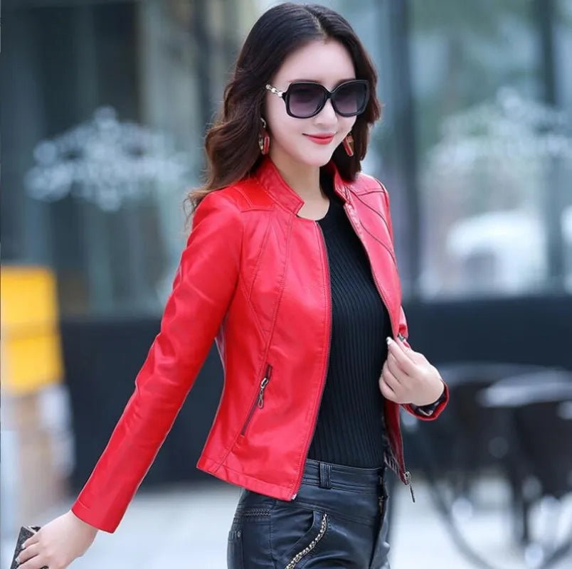 Moto Biker Leather Jacket