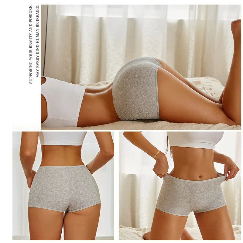 Cotton Seamless Solid Color Briefs