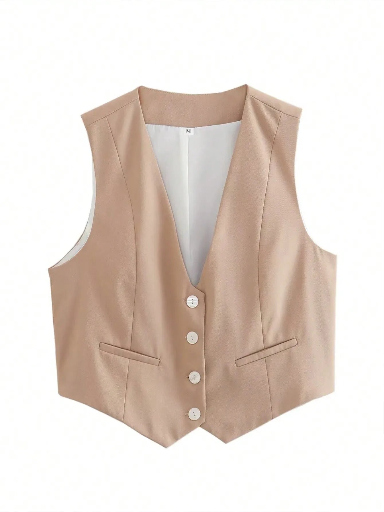 Single-breasted V-neck Vest