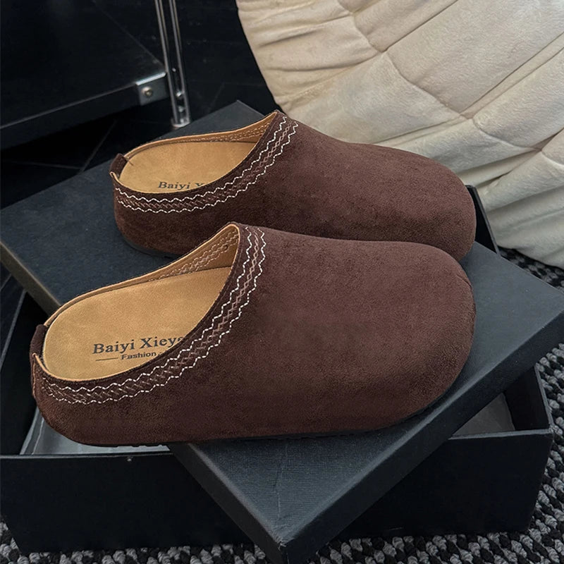 Suede Mules Slippers