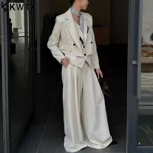KWTX Wide Leg Pants Suit