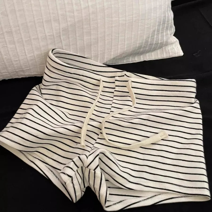 Black and White Striped 2 Piece Pajama Set