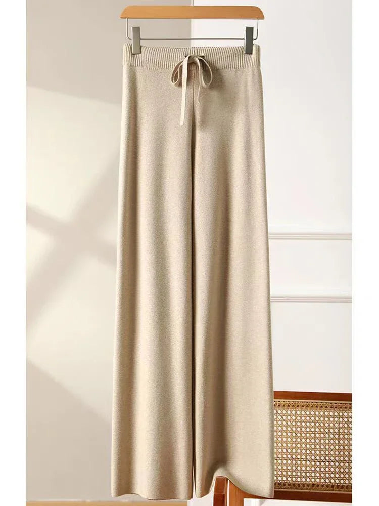 Knit Loose Wide Leg Pants