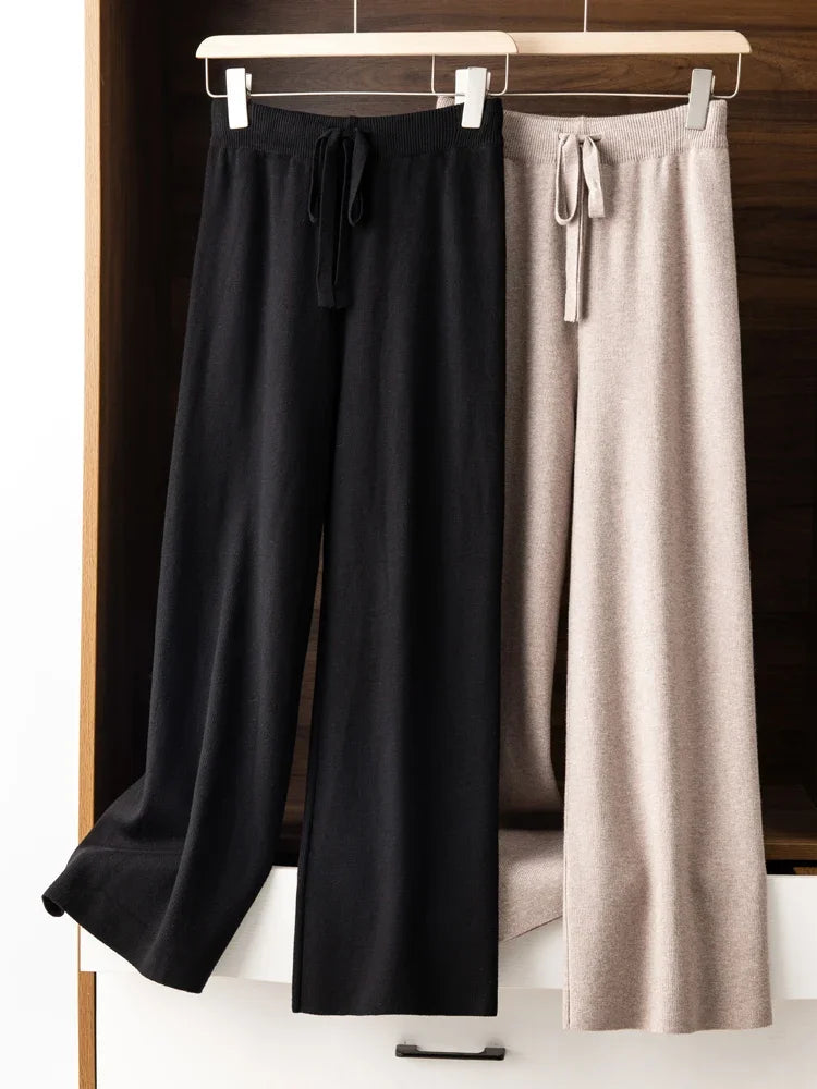 Knit Loose Wide Leg Pants