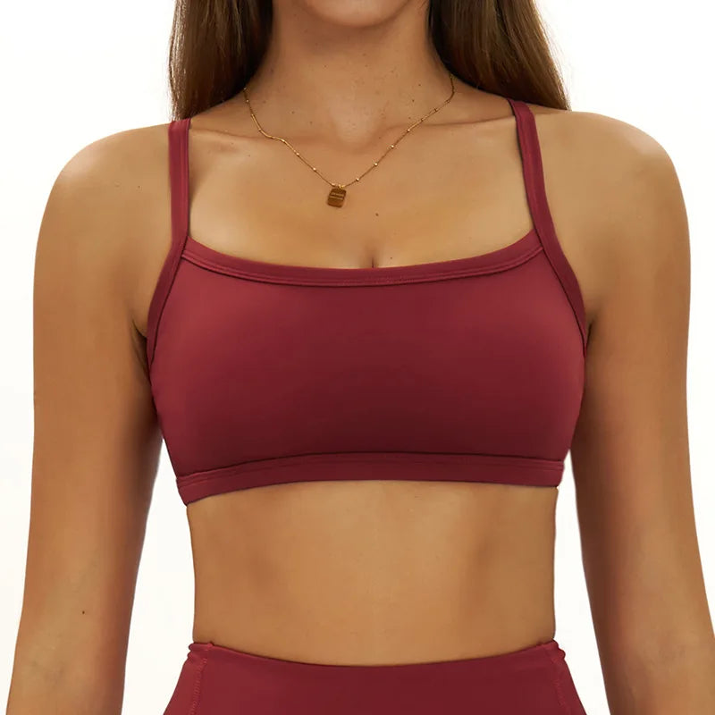 Adjustable Shoulder Strap Sports Bra