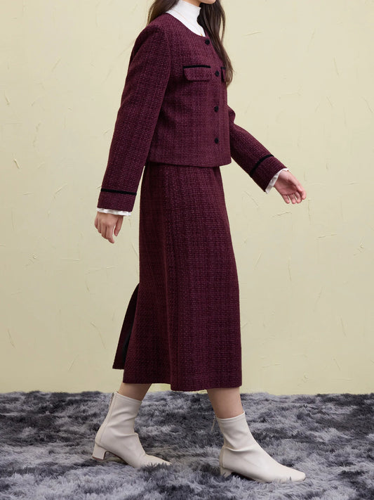 Tweed Jacket and Skirt Set
