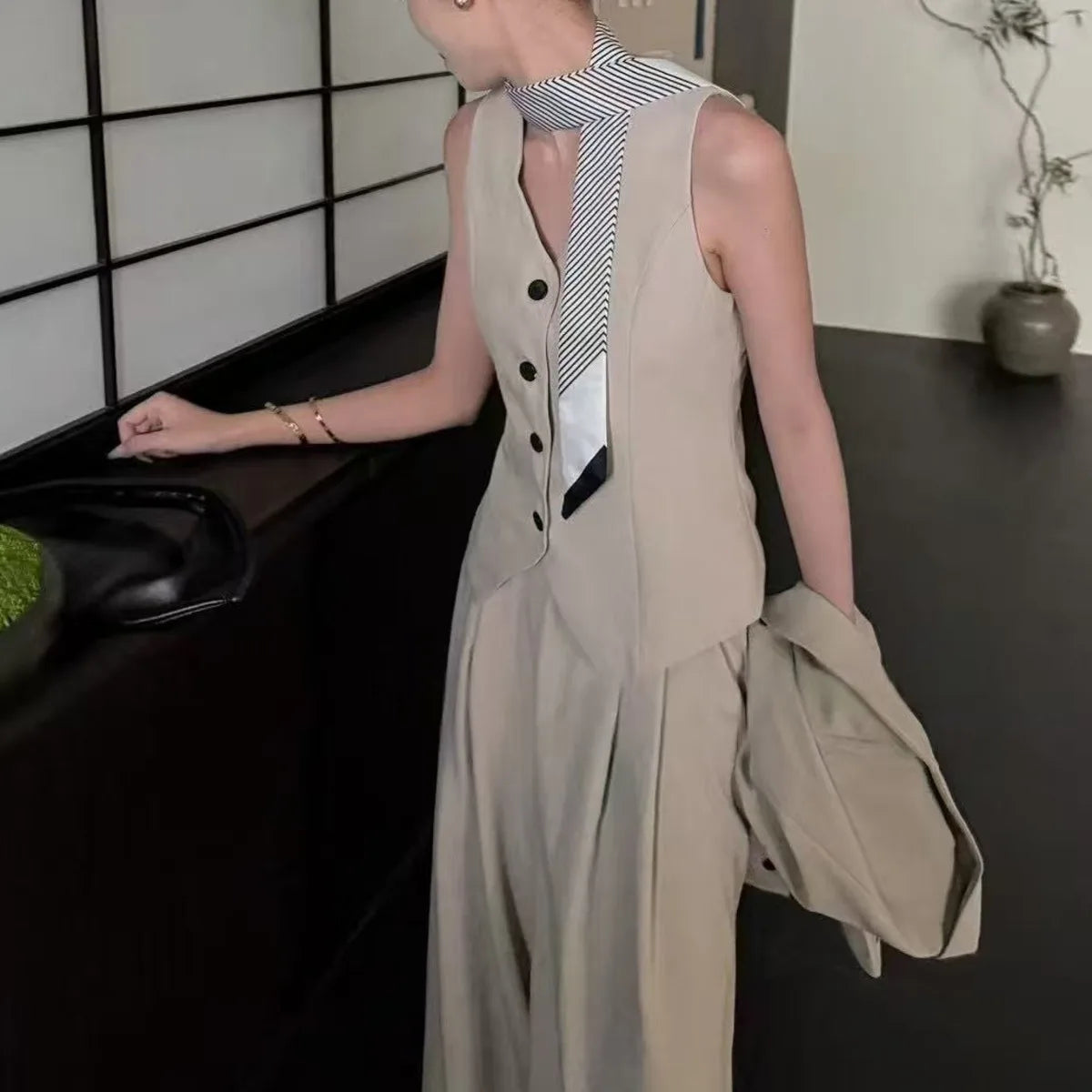 KWTX Wide Leg Pants Suit