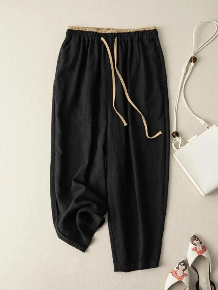 Loose Drawstring Harem Pants