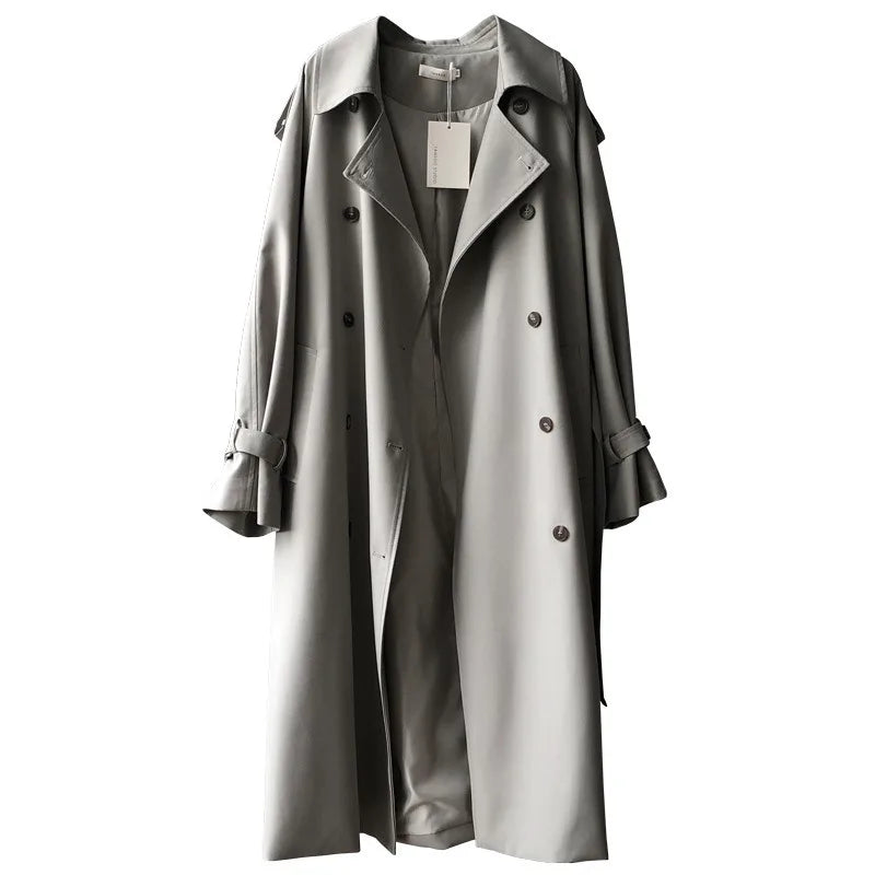 Double Breasted Design Long Trench Coat