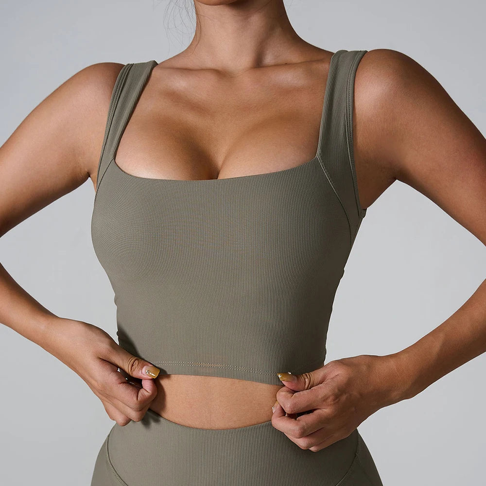 Seamless Vest Push Up Sports Bra