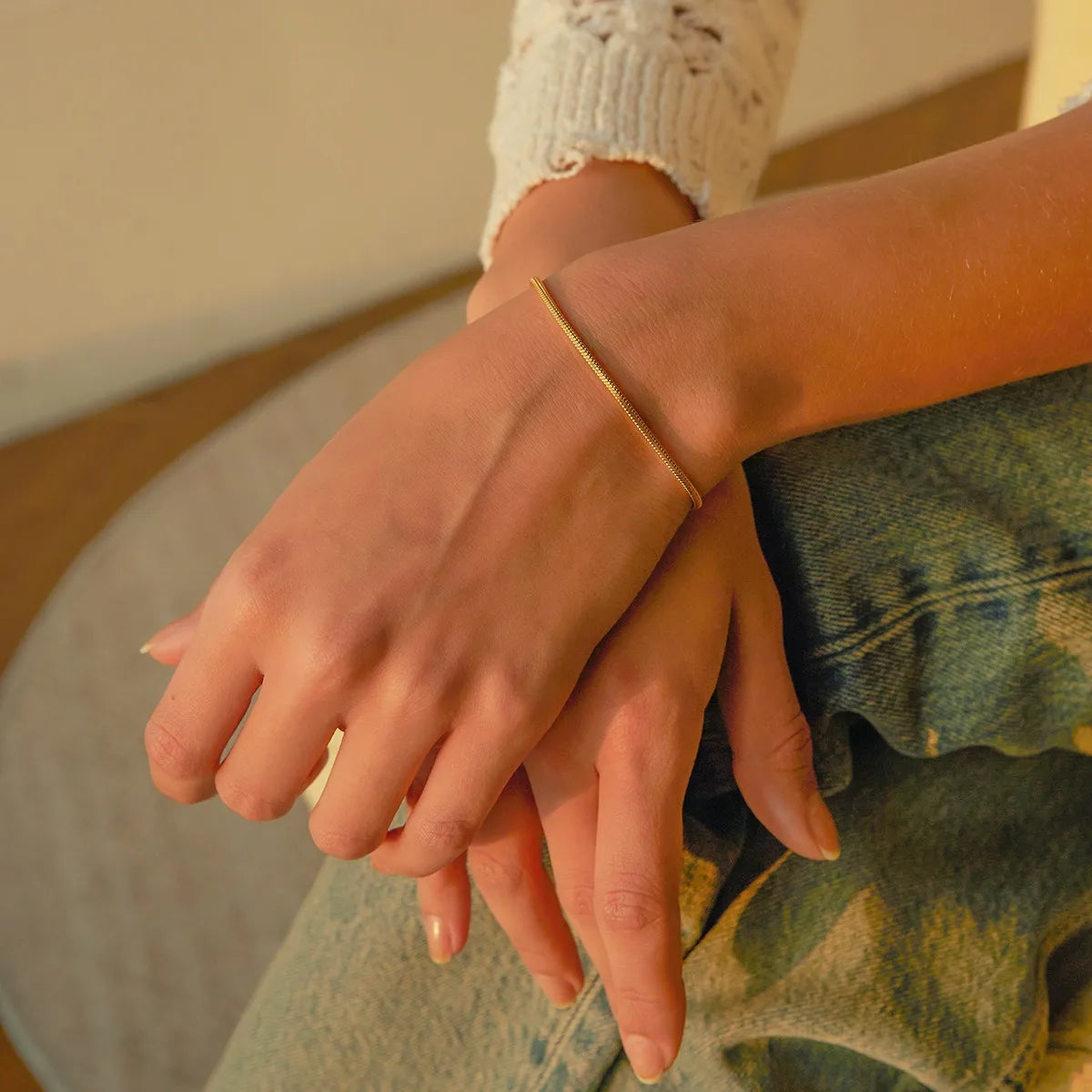 Round Bone Chain Bracelet