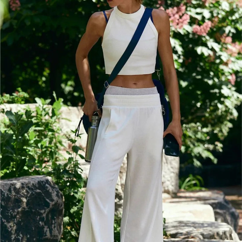 Crop Top and Sweatpants Set