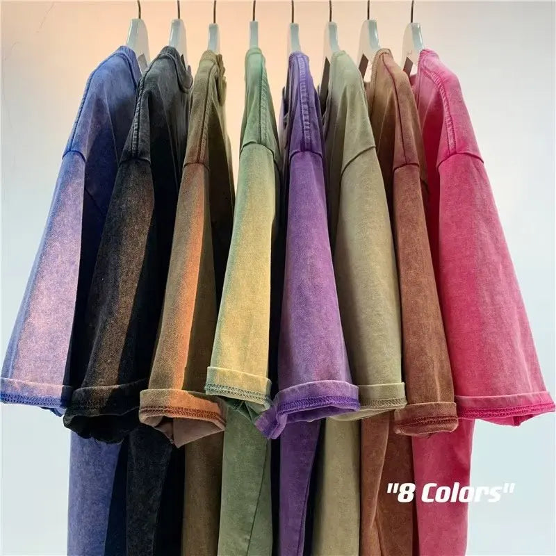 Retro Heavyweight Solid Color T-shirt