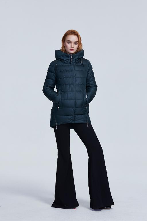 Hooded Mid Length Puffer Jacket