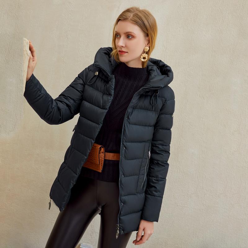 Hooded Mid Length Puffer Jacket