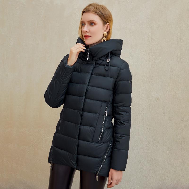Hooded Mid Length Puffer Jacket