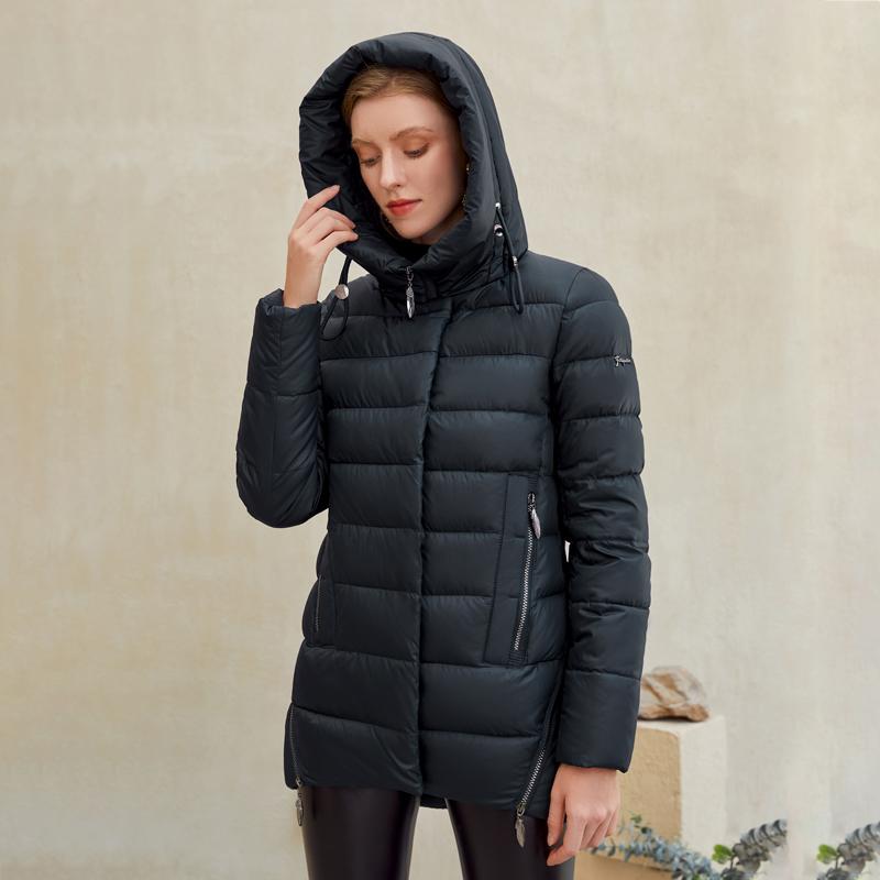 Hooded Mid Length Puffer Jacket