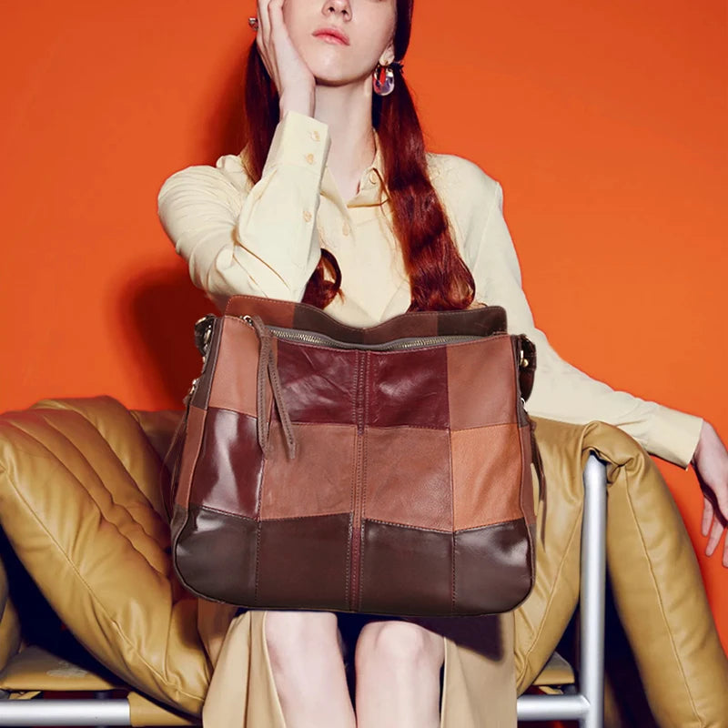 Genuine Leather Large Capacity Tote Bag