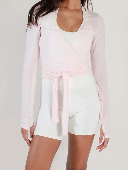 Ballet Long Sleeve Wrap Top