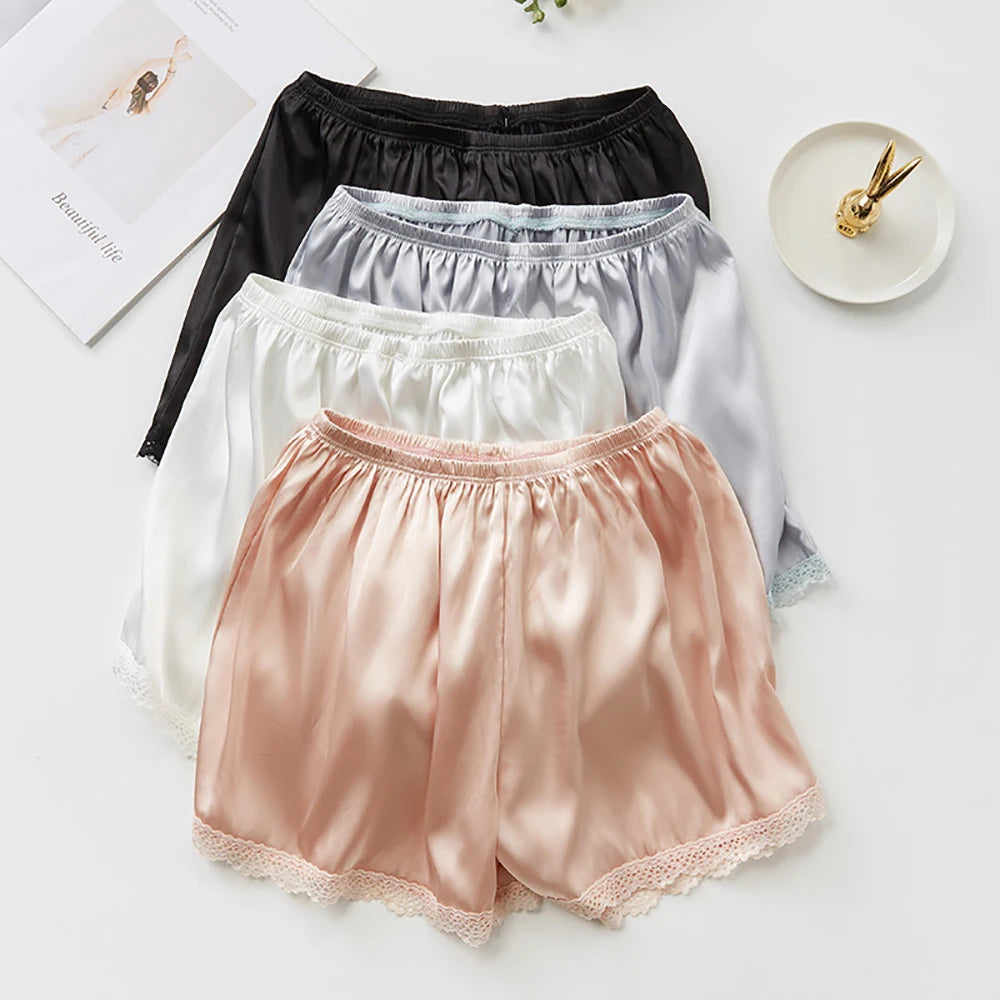 Satin Loose Elastic Sleep Shorts