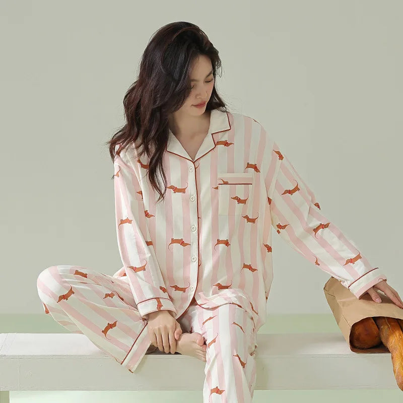 Dachshund Long Sleeve 2 Piece Pajama Set