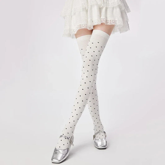 Polka Dot Over the Knee Socks
