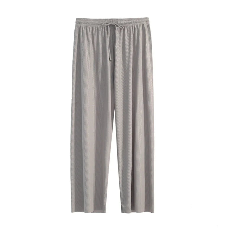 Ankle-Length Wide Leg Casual Pants