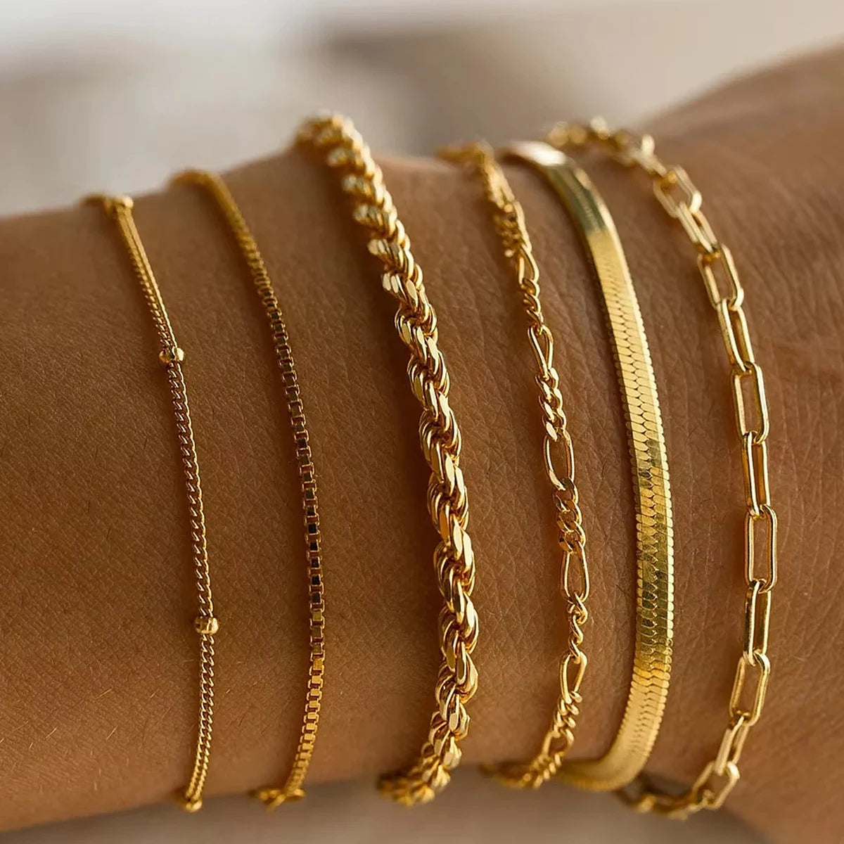 Gold Bracelet Set